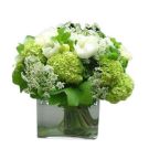 Bouquet de fleurs blanches (40x30cm)