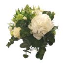 Bouquet de fleurs blanches (diam 30cm)