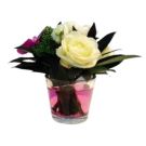 Centre de Table Roses & Orchidée (diam 20cm)