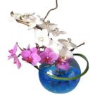 Centre de Table Orchidées Vase boule (diam 20cm)